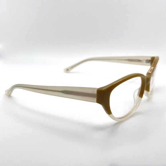 Nine West 0JGJ 00 Cat Eye Oval Full Flex Eyeglass Frames Camel Beige 53-16-130